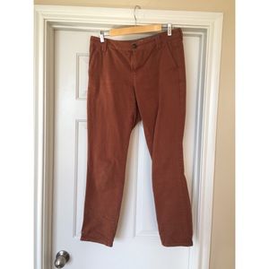 Madewell rust cotton chinos